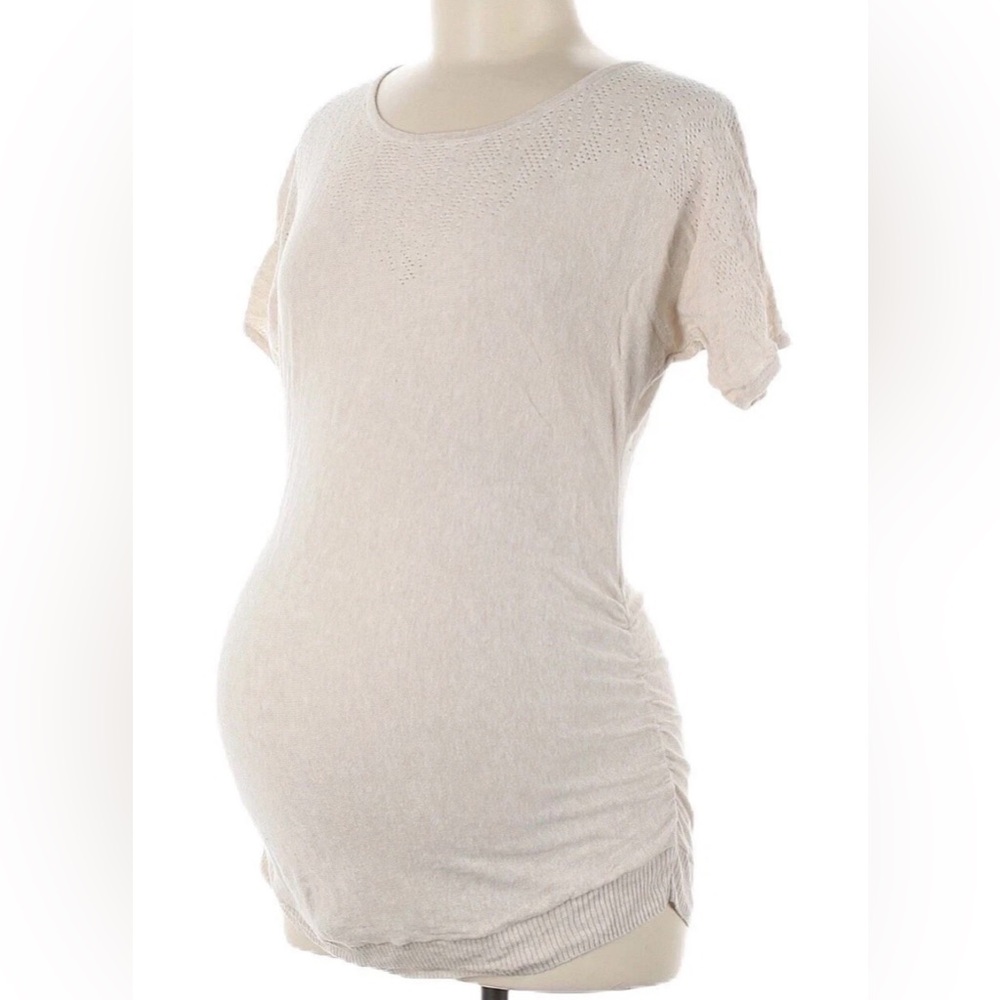 New Motherhood Maternity SM Aladdin Lace Knit 100% Cotton Tunic